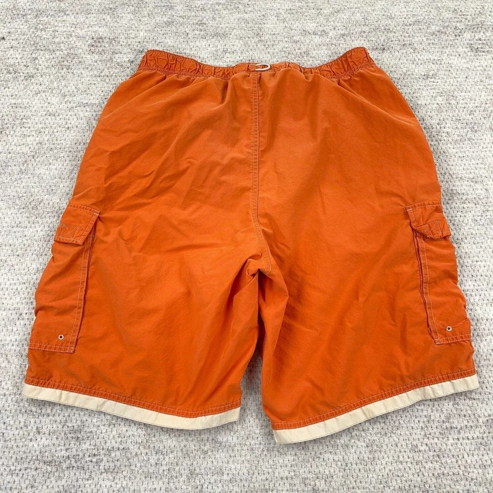 Vintage Y2K Abercrombie &‎ Fitch Swim Trunks Cargo Borad Shorts Orange 2000s